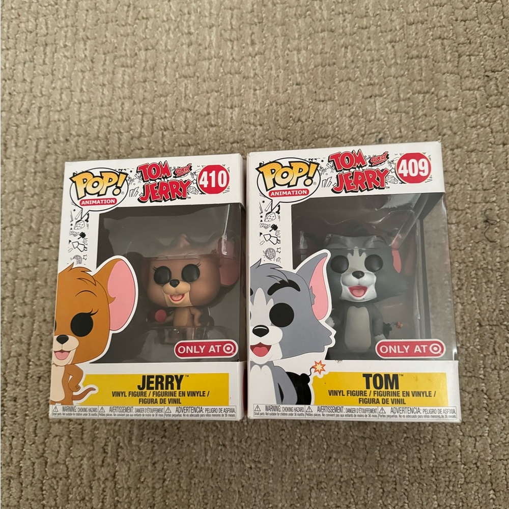 Funko Tom and Jerry Vinyl Figures - Gray and Brown